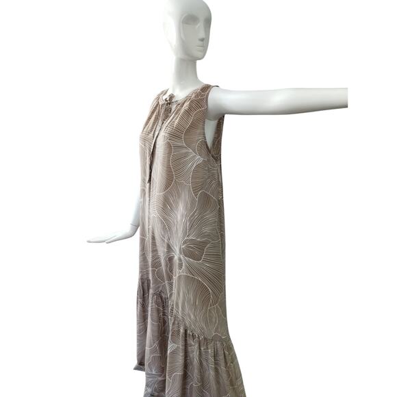 Prologue Womens Size XL Flowy Boho Summer Ruffled Resort Maxi Casual Beach Dress - Picture 2 of 12